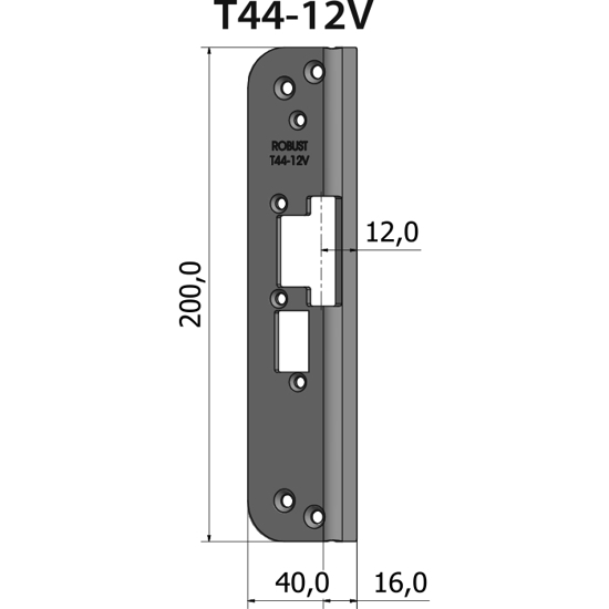 STOLPE T44-12V VINKLET 12 MM RST.EL.POL (80T44-12V)