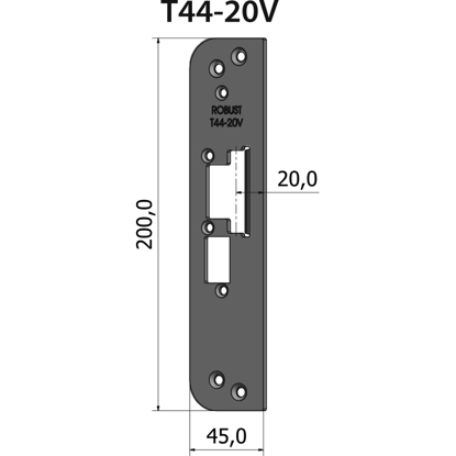Bilde av STOLPE T44-20V RETT 20 MM RST.EL.POL (80T44-20V)