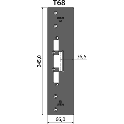 Bilde av STOLPE T68 RETT 36,5 MM RST.EL.POL (80T68)