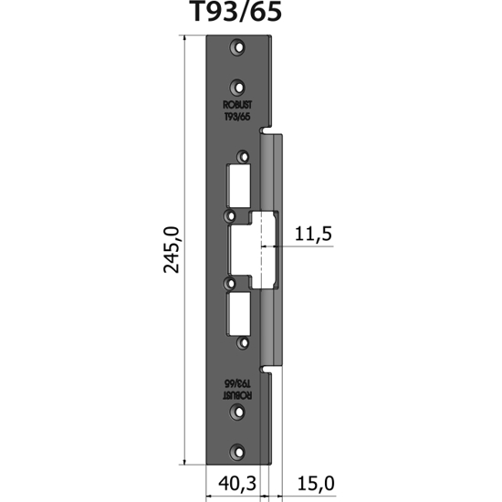 STOLPE T93/65 VINKLET 11 MM RST.EL.POL (80T93/65)