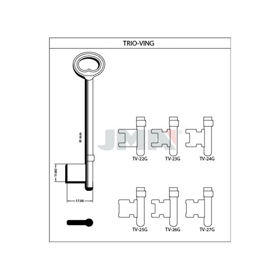 NØKKEL 30 LANG NR 10 (JMA TV25G/E.70TV25) FN (N14510)