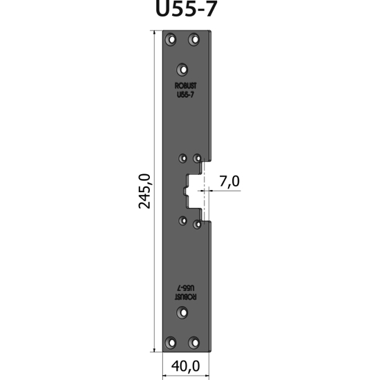 STOLPE U55-7 7 MM RST.EL.POL (80U55-7)