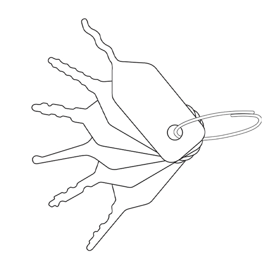 DIRKEUTSTYR FOR SMÅLÅS À 6 FORSKJELLIGE MINI DIRKER (/*) (V5021)