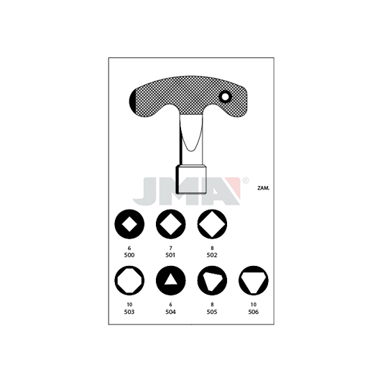 TREKANTNØKKEL 10MM (J.506/E.22T10) (O8997)