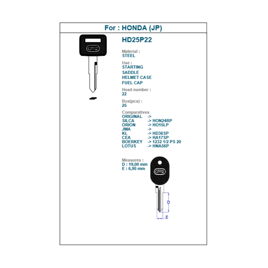 EMNE ERREBI HD25P22/S.HON24RP/O.HO15LP (/*) (J1021)