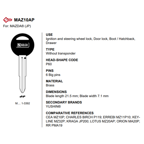 EMNE SILCA MAZ10AP/E.MZ11P10/O.MA20P/K.MZ32P/KIS.A273M/ (O1546)