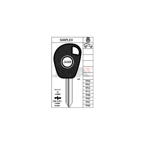 TRANSP.EMNE JMA TP00SIX3P3/S.SX9T0/K.CN22TK0` (O3026)