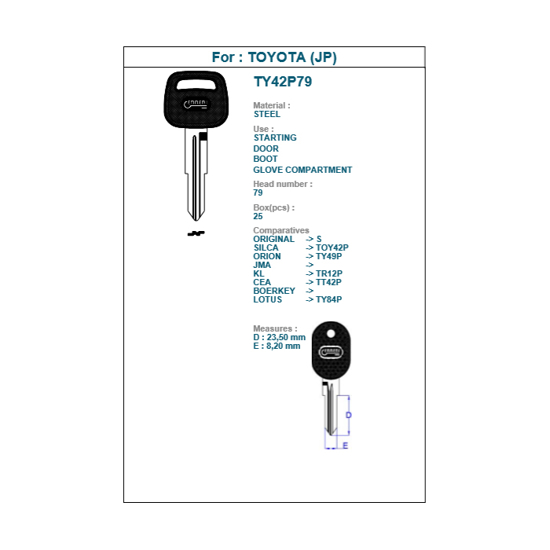 EMNE ERREBI TY42P79/S.TOY42P/O.TY49P/K.TR12P (O1800)