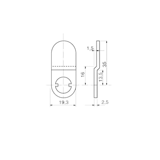 ARM RUKO 448780 M/KNEKK 1,5MM, LODDRETT TIL RUKO 5207/1607 ST.GULKR