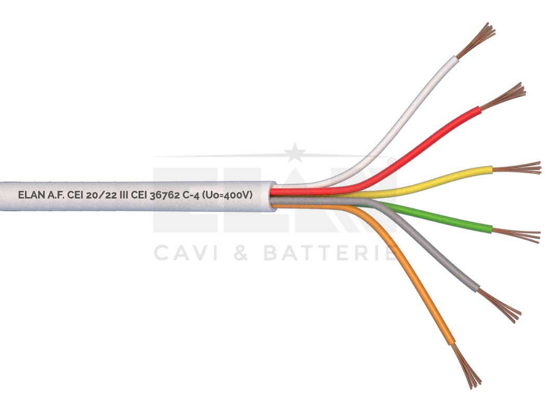 KABEL 6-LEDER (6x0,22) USKJERMET RULL À 100M HVIT (/*) (K3101)