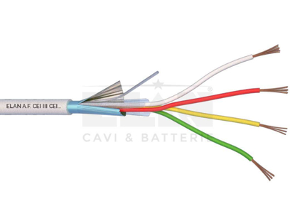 Bilde av KABEL 4-LEDER (4x0,22) SKJERMET RULL À 100M HVIT (/*) (K3110)