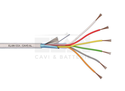 Bilde av KABEL 6-LEDER (6x0,22) SKJERMET ESKE À 100M HVIT (/*) (K3111)