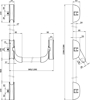 PANIKKBESLAG ISEO BASE 5002 SKÅTEFLØY M/FALLE M/TRYKKSTANG M/STENGER FALLE 2400MM SØLV LAKK #