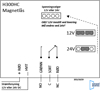 MAGNETLÅS H300HC, 150KG, SENSOR, LED, 12/24 VDC, 250mA/24V