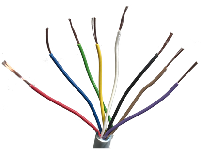 Bilde av KABEL 8-LEDER (8x0,22) USKJERMET RULL À 100M HVIT, NYE FARGER
