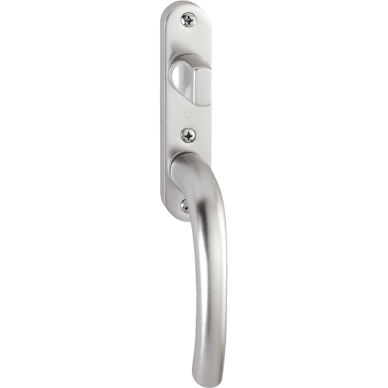 BALKONGDØRVRIDER 1710RH/350KL KNAPP X-45 RETT, HOPPE ALU.F1 SØLV