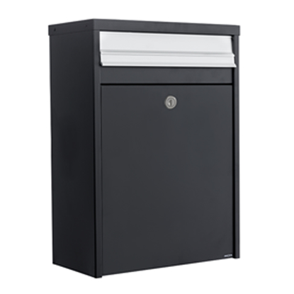 Bilde av POSTKASSE ME-FA CLASSIC 350 PIANO M/LÅS SORT 9005 (P3044)