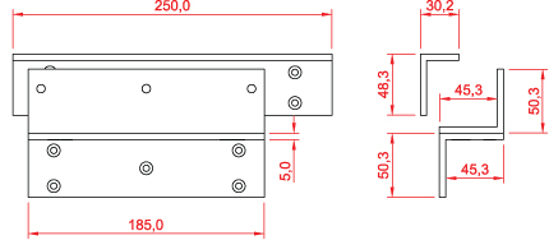 MONTERINGSBRAKETT L&Z, FOR MAGNETLÅS H01C  (B1012)