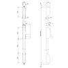 NØDUTGANGSBESLAG PAD 7002 SKÅTEFLØY M/STENGER M/FALLE 2265MM SORT LAKK