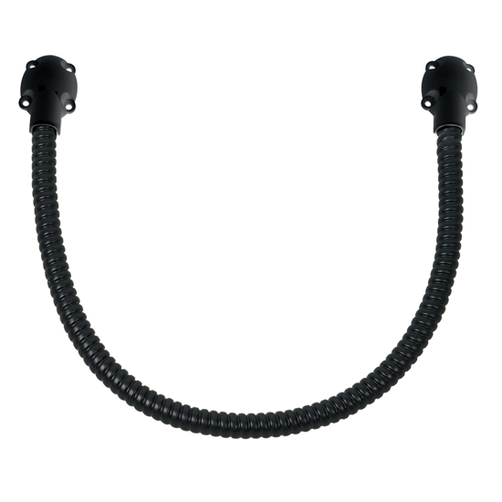 KARMOVERFØRING DLN10 (/*) SORT SLANGE 500MM Ø10MM, M/METALL ENDESTYKKER