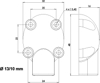 KARMOVERFØRING DLB10 HVIT SLANGE 500MM Ø10MM, M/METALL ENDESTYKKER