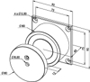 MAGNETLÅS, RUND Ø 80 MM, VR200-80A 12/24VDC, SØLV 204 KG HOLDEKRAFT, IP67