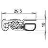 HEVETERSKEL LUFTSTOP BD DIN R, 1124 MM (> 200 MM)