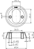 SYLINDERSKILT 568-16MM UTV. RST.M 316L