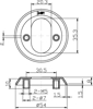 SYLINDERSKILT 568-8MM UTV. RST. POL 316L