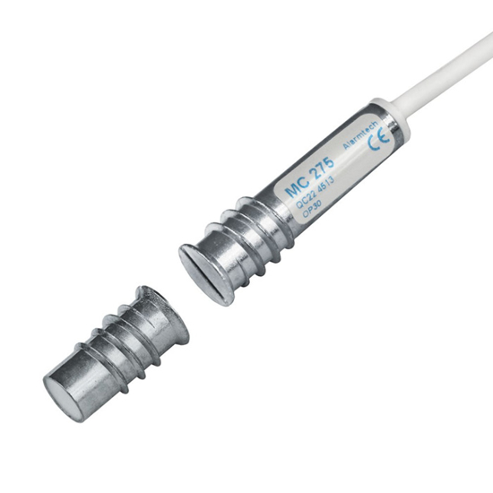 MAGNETKONTAKT MC275, NC, MET INNF, Ø11/B9-10, MAX GAP I TRE/ALU 15 MM, STÅL X, 10M KABEL