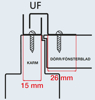SIKRINGSBESLAG 211-UF C-PROFIL UTADG. FALS ST.SORT 9005