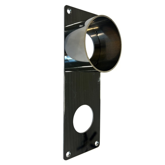LANGSKILT 570M M/PÅKJØRINGSVERN + 2x40,5MM HULL, RST. 316 POL
