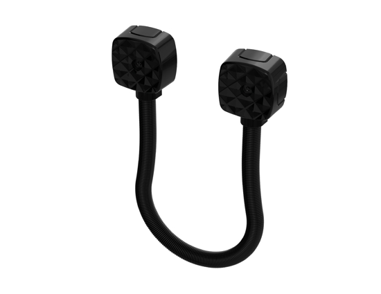 KARMOVERFØRING FLX1 M/METALL ENDESTYKKER 400MM Ø13MM, SORT